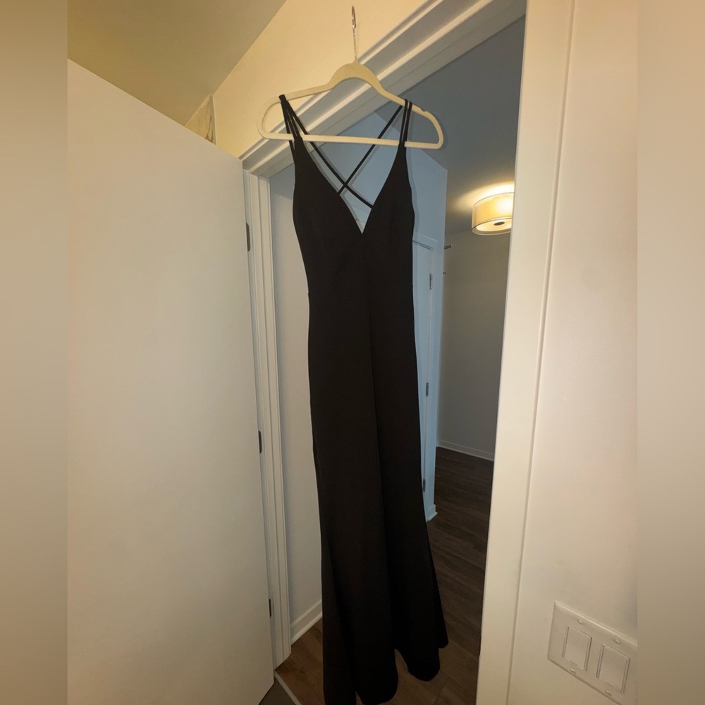 Lulu's Elegant Black Wedding Dress